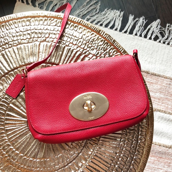 Coach Handbags - Coach Liv Red Leather Crossbody Bag